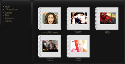 Visualizza una porzione di album combinando le sezioni Galleria - Link ad album e Galleria